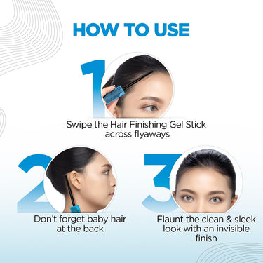 BBLUNT Hair Finishing Gel Stick for Sleek & Clean Hairdo - 10ml|Tames Frizz & Flyaways | Lightweight & Non-Sticky | Leaves No Residue | Suits All Hair Types